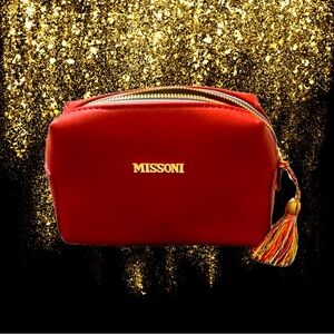 MISSONI Women’s Muti-Colored Tassel Zipped Bag, Red